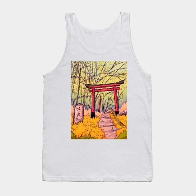 The Japanese Garden Tank Top by Swadeillustrations